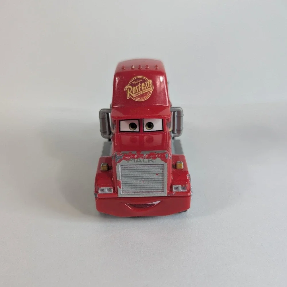 Disney Pixar Cars Mattel Mack Hauler Diecast Semi Truck Red Rust-eze 95
